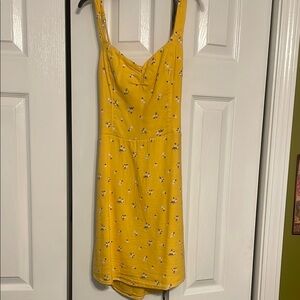 Yellow Floral Women's Dress